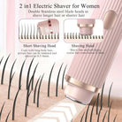 2 in 1 Dual Head Shaver Women, Electric Bikini Trimmer Wet&Dry Use Hair Removal