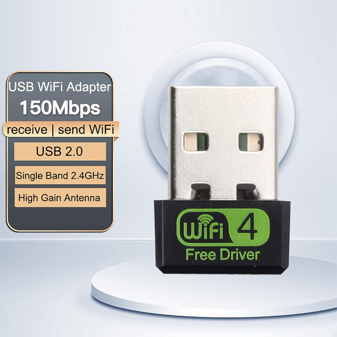US WiFi Adapter 2.4GHz 802.11n Wireless Network Card Mini Dongle Without Driver
