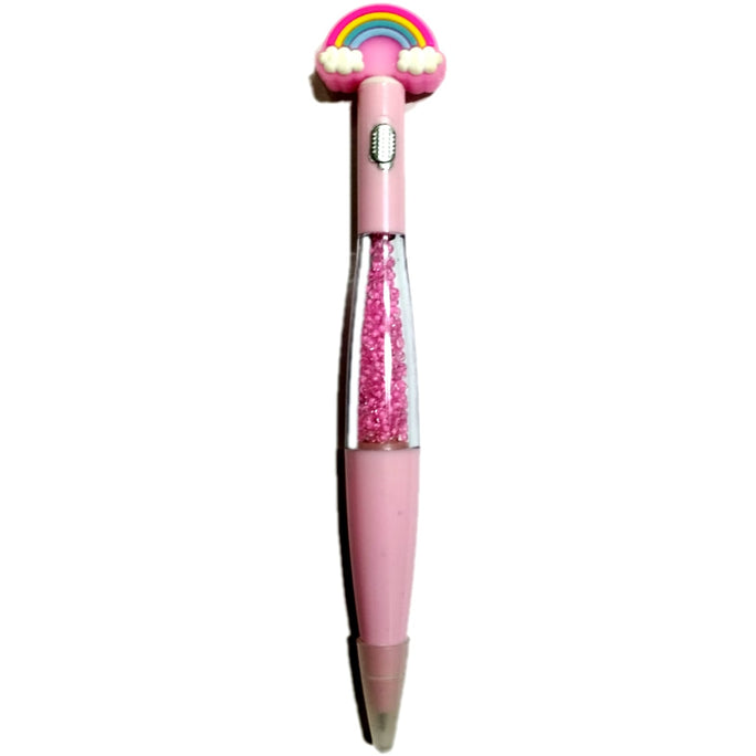 01 PC Rainbow Gel Pen LED Light for Kids and office Cute Pen For Girls Gift School Office Supplies-Public Mall
