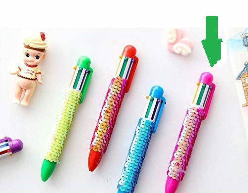 01 Pc Sequence 6 ink in1 Gel Pen Cute pen, cute stationary, pen for kids, best gift for girls, best gift for kids (Sequence Multi Ink Pen