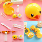 Cute Duck Popular Mini Contact Lens Case Box Travel Kit Easy Carry Mirror Container Contact Travel Kit Eye Care Kit Eyewear Case
