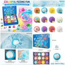 01 Pc Luxury Kids & Women Bath Bomb Gift Box | Handmade Aromatherapy Bubble Bath Fizzers with Surprise Animal Toys