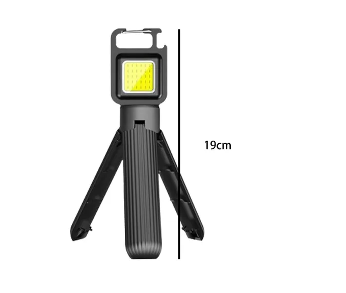 Selfie Flash Light Rechargeable COB LW06T | Mini Tripod Keychain Flashlight