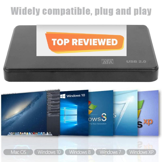 2.5 Inch SATA To USB 2.0 Hard Disk Case HDD SSD External Enclosure Box |