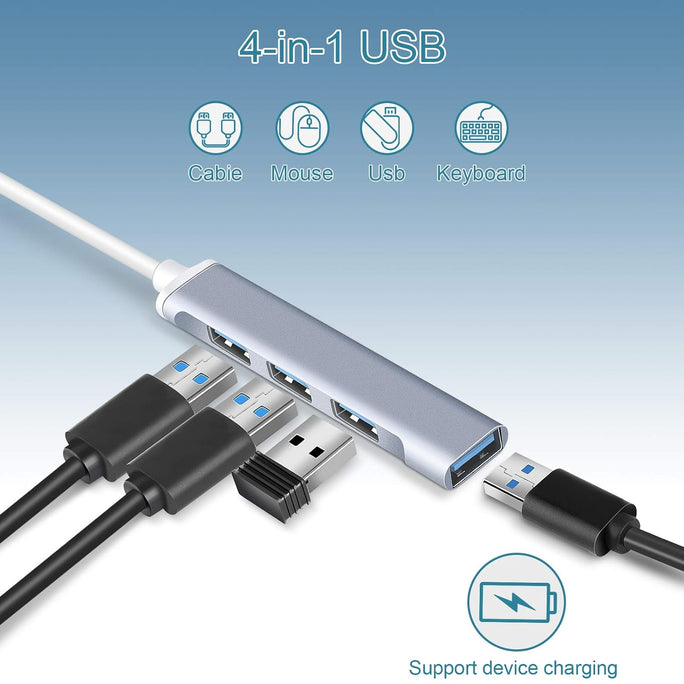 USB 3.0 Hub 4 Port High Speed USB Splitter Expander Adapter | Multi Port