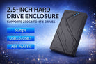2.5 Inch External Hard Drive Enclosure USB 3.0 3.1 Type C | SATA III SSD HDD