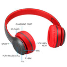 P47 Wireless Gaming Headphones Bluetooth Headset Foldable Headband With Calling