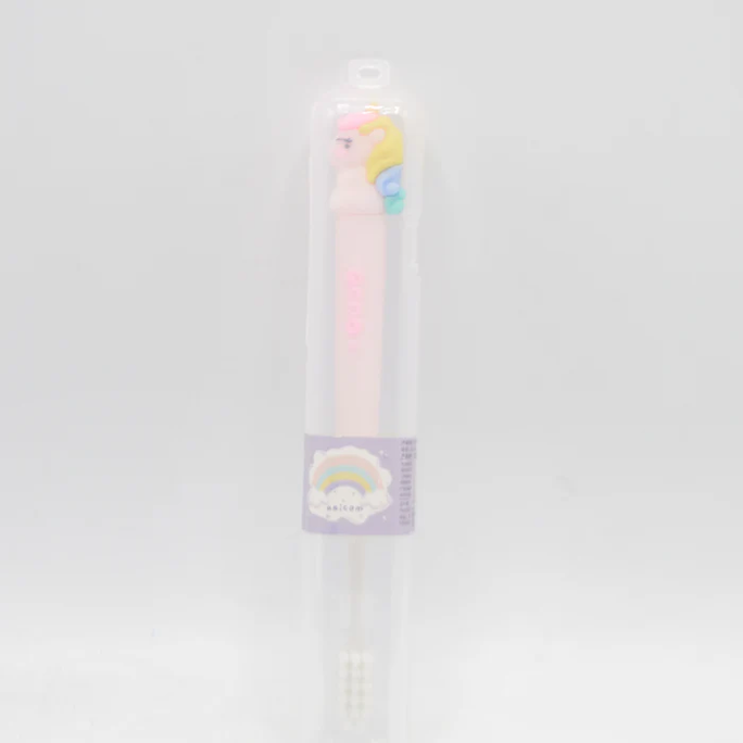 Cute Unicorn / Aventures Shape Soft Bristles Toothbrush with Travel Case for Kids