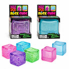 1pc Cube Stress Cube Squishy Stress Balls for Adults Kids Fidget Toy for Your Best Mellow and Chill -Ice Cubes-Square Shape with Filling in Pink Purple Blue etc