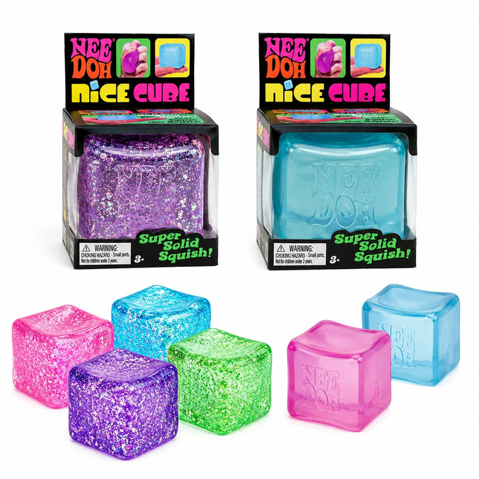 1pc Cube Stress Cube Squishy Stress Balls for Adults Kids Fidget Toy for Your Best Mellow and Chill -Ice Cubes-Square Shape with Filling in Pink Purple Blue etc