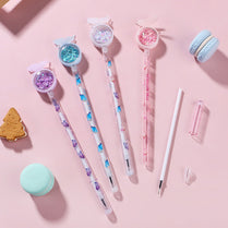 01 Pc Buttrefly BALL POINT GEL PEN Fairy Stick Ballpoint Pen Pen Bling Rainbow Dynamic Crystal Ball Pen Gel Ink Pen Student Pen Rollerball Pens for Women Girl Gift Stationery School Office Supplies