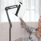 Aluminum Adjustable Tablet & Mobile Phone Floor Stand | 360° Rotatable Lazy