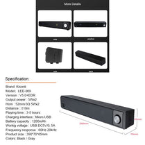 Kisonli LED-909 Wireless Speaker - Bluetooth Speaker + FM Radio + Lighting -