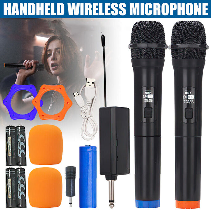 LT-125 2x Universal Wireless Microphone Professional Handheld Mic System +