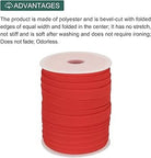1 Roll (50 Yards) 5/8'' 15mm Single Fold Bias Tape - Best Quality Satin Ribbon for Tailoring, Costumes, Robes, Cosplay & DIY Sewing