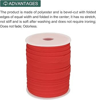 1 Roll (50 Yards) 5/8'' 15mm Single Fold Bias Tape - Best Quality Satin Ribbon for Tailoring, Costumes, Robes, Cosplay & DIY Sewing