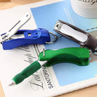 1PC Protable Key Chain Ballpoint Gel Pen 0.7mm Folding Metal Nail Clippers Ballpoint Pen Mini Office School Supplies