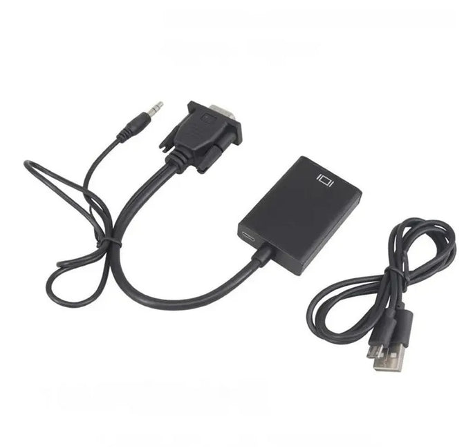 VGA to HDMI Adapter | VGA Male to HDMI Female Converter with 3.5mm Audio Jack