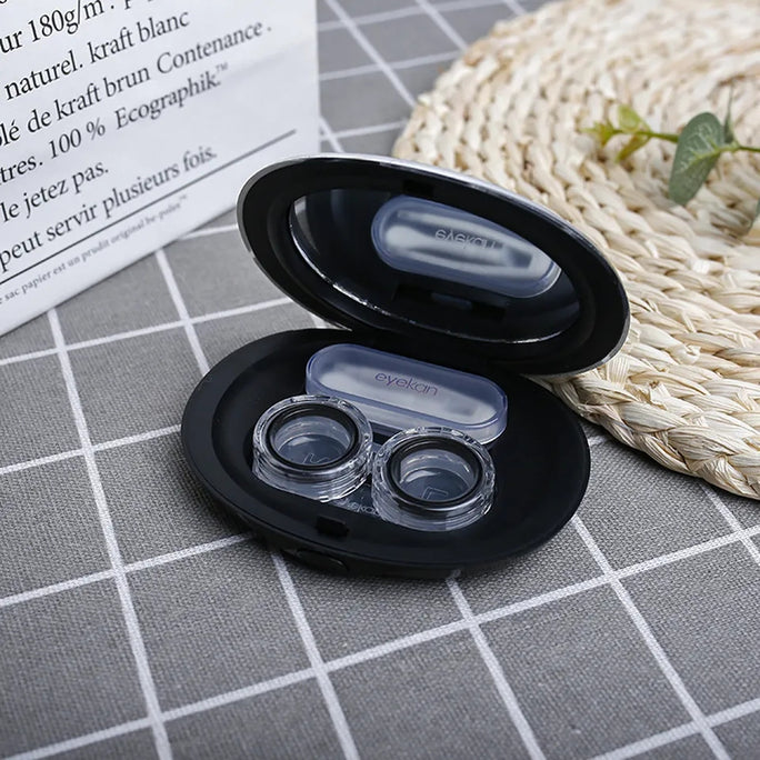 Contact Lens Case High Quality Travel Kit Travel Portable Solid Color Lens Cover Container Beauty Pupil Storage Soaking Box Eyewear Accessories