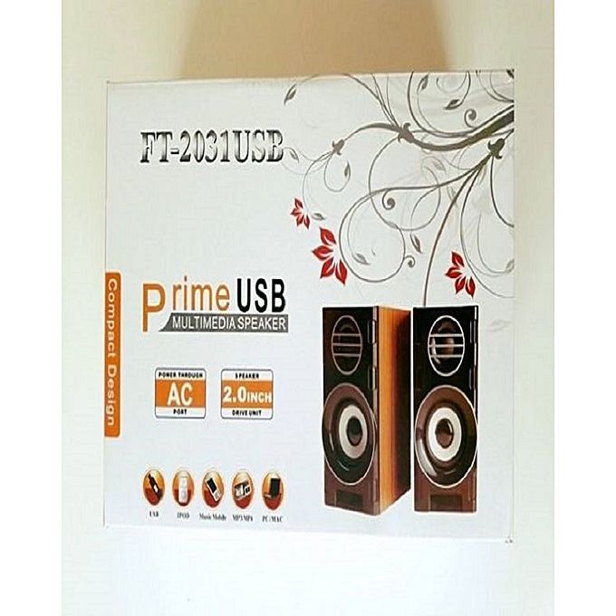 FT-2031 Portable Multimedia Speakers | Super Bass Compact Computer Laptop