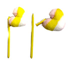 01 PC Pack Cute Heart Shape Pom Pom Ball Writing Gel Ink Pens for Office School Student Supplies,0.5 mm Tip Rollerball Pens, Random Color