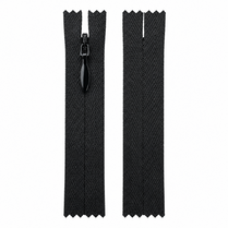 10 Pcs Invisible Zipper Cut Size for Dresses, Skirts, Blouses, Pants etc. - Long - Nylon Zip and Metal Zip Head