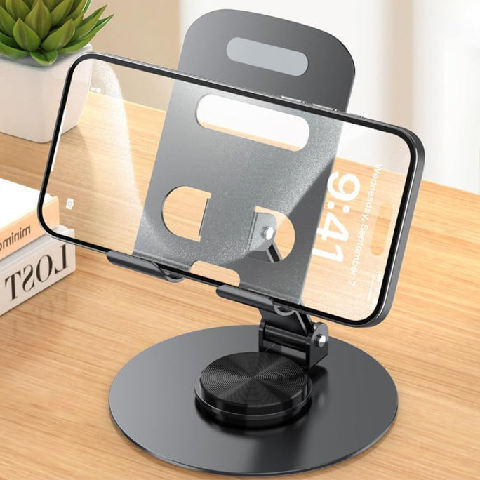 Universal Full Metal Mobile Phone Stand 360° Rotating Aluminum Alloy Base