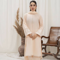 Lawn Cotton Embroidered Stitched 3-Piece Suit-Pudding
