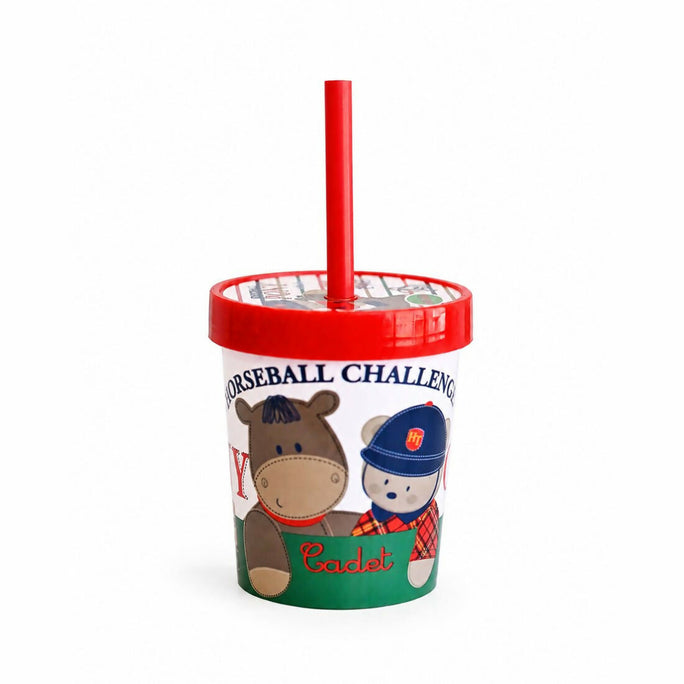 Prince Ware Ice Glass - Kids Tumbler Glass with Straw (Pack of 2)