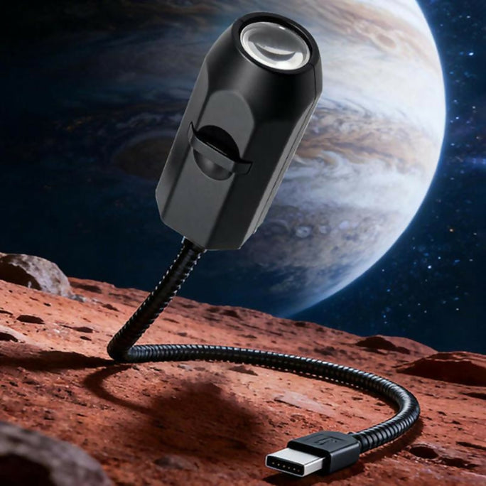 LED Planet Projector Lamp, Featuring Planets with Interchangeable Images, 360° Rotating