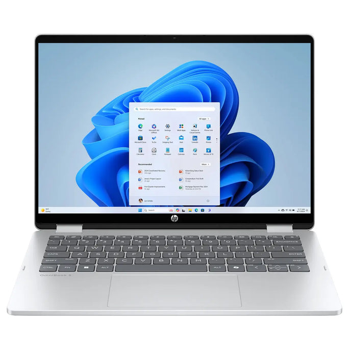 HP OmniBook 5 Flip 14-FP0057NR 2-in-1 Laptop, Intel Core 5 120U, 8GB LPDDR5 RAM, 256GB SSD, 14" 2K Touchscreen IPS Display, Windows 11 Home