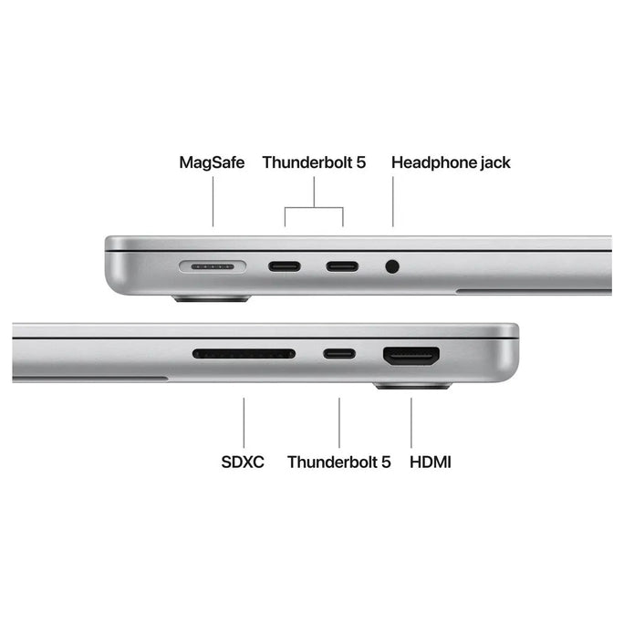 Apple MacBook Pro 14 MGDP4, Apple M5 Pro 18-Core Chip, 24GB Unified RAM, 2TB SSD, 20-Core GPU, Liquid Retina XDR Display, Silver