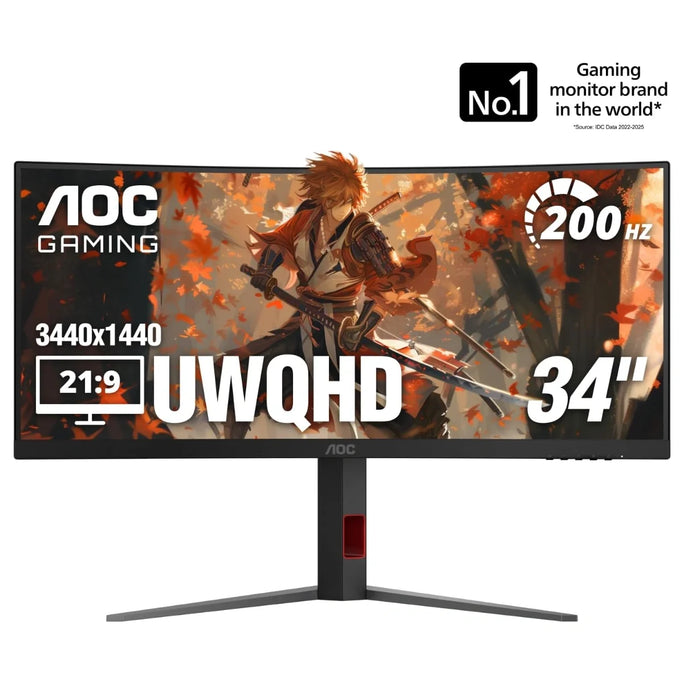 AOC CU34G4H 34" WQHD Curved 200Hz Ultrawide Gaming Monitor
