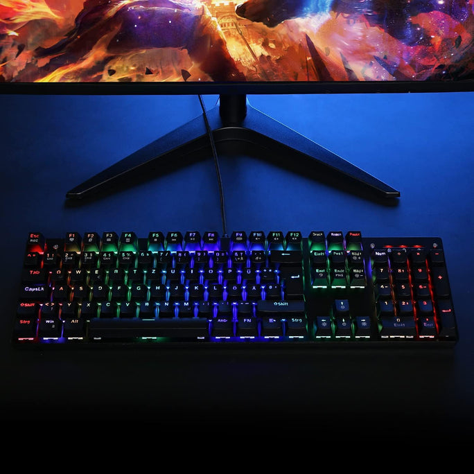Teamwolf 3 in 1 Gaming Combo Mechanical Gaming Keyboard RGB Backlights 104