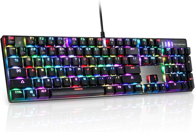 Motospeed CK104 Mechanical Gaming Keyboard | 104 Keys RGB Backlit Wired