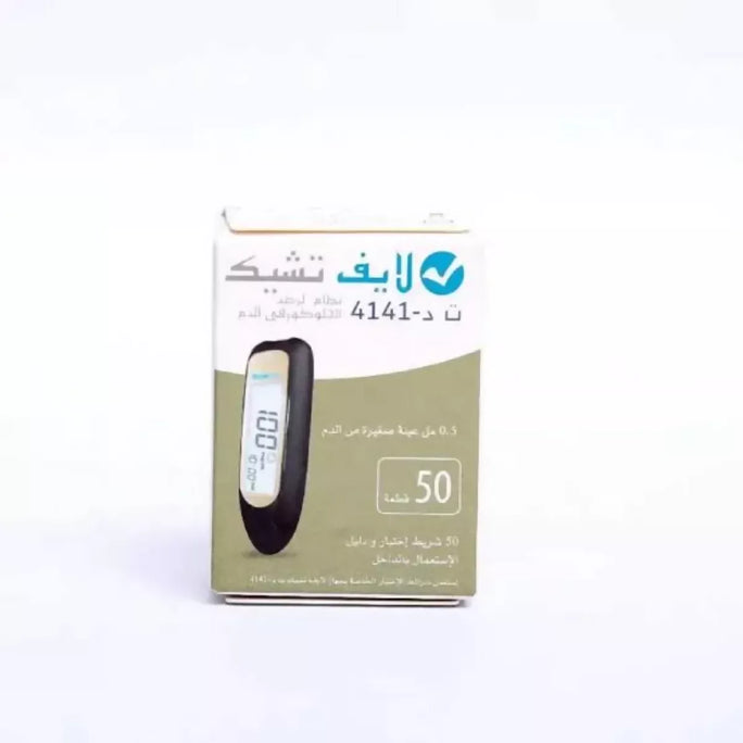 LifeChek Blood Glucose Test Strips – Pack of 50 (for TD-4141 Meters)