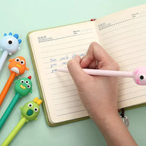 01 pc Creative Cute Cartoon Pen Little Monster Animal Shape Gel Pen 0.5mm Black Refill Ink School Office Writing Stationery