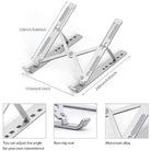 Foldable Adjustable Aluminum Laptop Stand | Portable Desktop Holder with