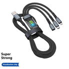 3 in 1 Fast Charging Cable 100W Multi Connector USB Type C Lightning Micro USB