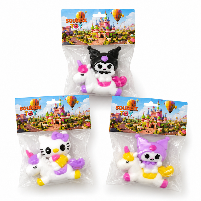 Squishy, Super Heros Kuromi Kitty Unicorn Lolli Food Duck Sticky Squishy Toys,Cute Kawaii Squishies,Sticky Squeeze Ball,Jelly Kitty Funny Fidget Toys Novelty Things Suitable for Adults Kids