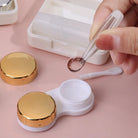 Contact Lens Case Travel Kit Square Travel Portable Solid Color Lens Cover Container Beauty Pupil Storage Soaking Box Eyewear Accessories