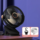 Rechargeable USB-Free Standing, Clamp, and Hanging Multi-Functional Desk Fan with Strong Airflow and Silent Operation - Portable, Rechargeable 500 mah Lithium Battery, Ideal for Bedroom and Office, Office Desk Fan | Modern Desk Fan | Durable Plastic Fan
