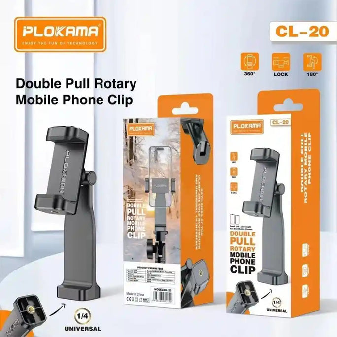 CL20 Premium 360° Tripod Phone Mount Universal 1/4 Inch Screw Mobile Holder |