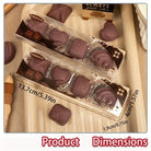 04Pcs Dark Chocolate Erasers, Rubber Bar Design, 1 Piece Pack