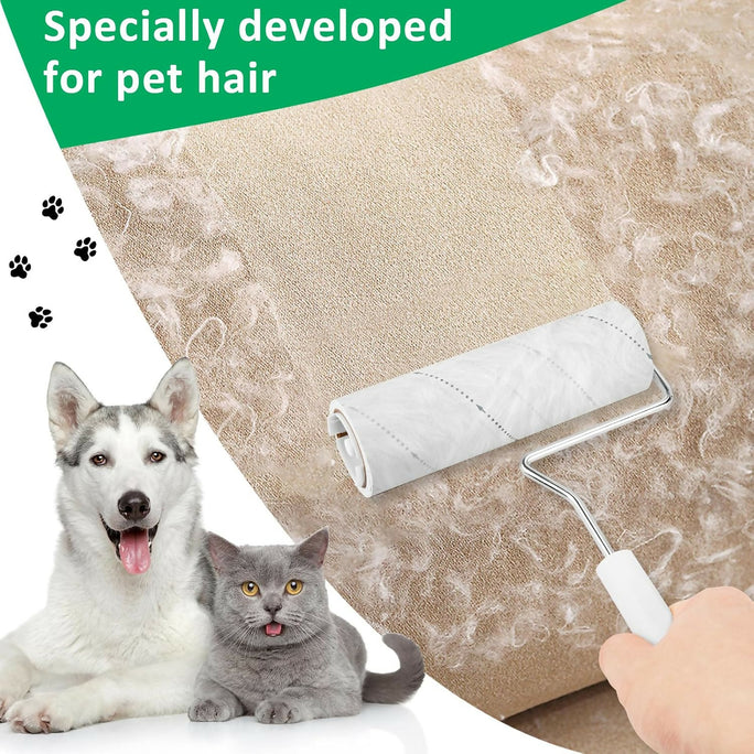 Lint Roller,Sticky Roller16cm width 90Sheets per Roll (1 Roller+2 Refills)