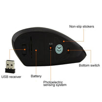 Vertical Ergonomic Wireless Gaming Mouse 2.4G Silent Optical Mouse with 6