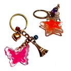 Cute Girls Keychain Women Color Stars Butterfly Key Chain on Bag Car Trinket Female Jewelry Party Wedding Gifts