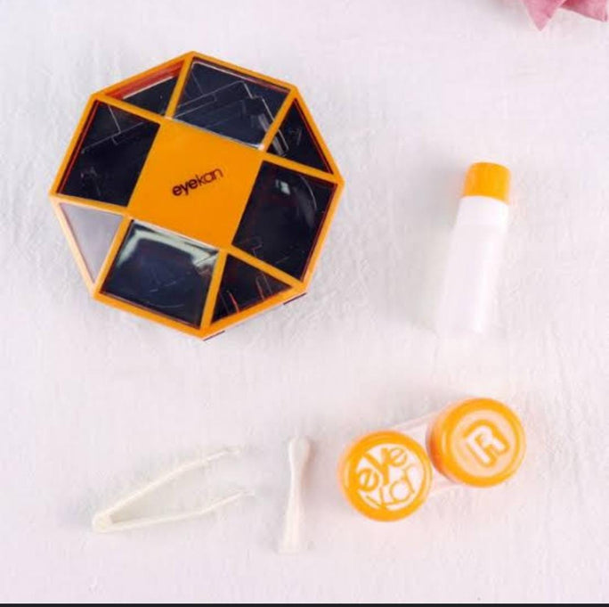 Contact Lens Case High Quality Travel Kit Design Travel Portable Solid Color Lens Cover Container Beauty Pupil Storage Soaking Box Eyewear Accessories