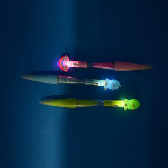 01 PC Bear Gel Pen LED Light for Kids and office Cute Pen For Girls Gift School Office Supplies-Public Mall