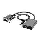 VGA to HDMI Adapter | VGA Male to HDMI Female Converter with 3.5mm Audio Jack